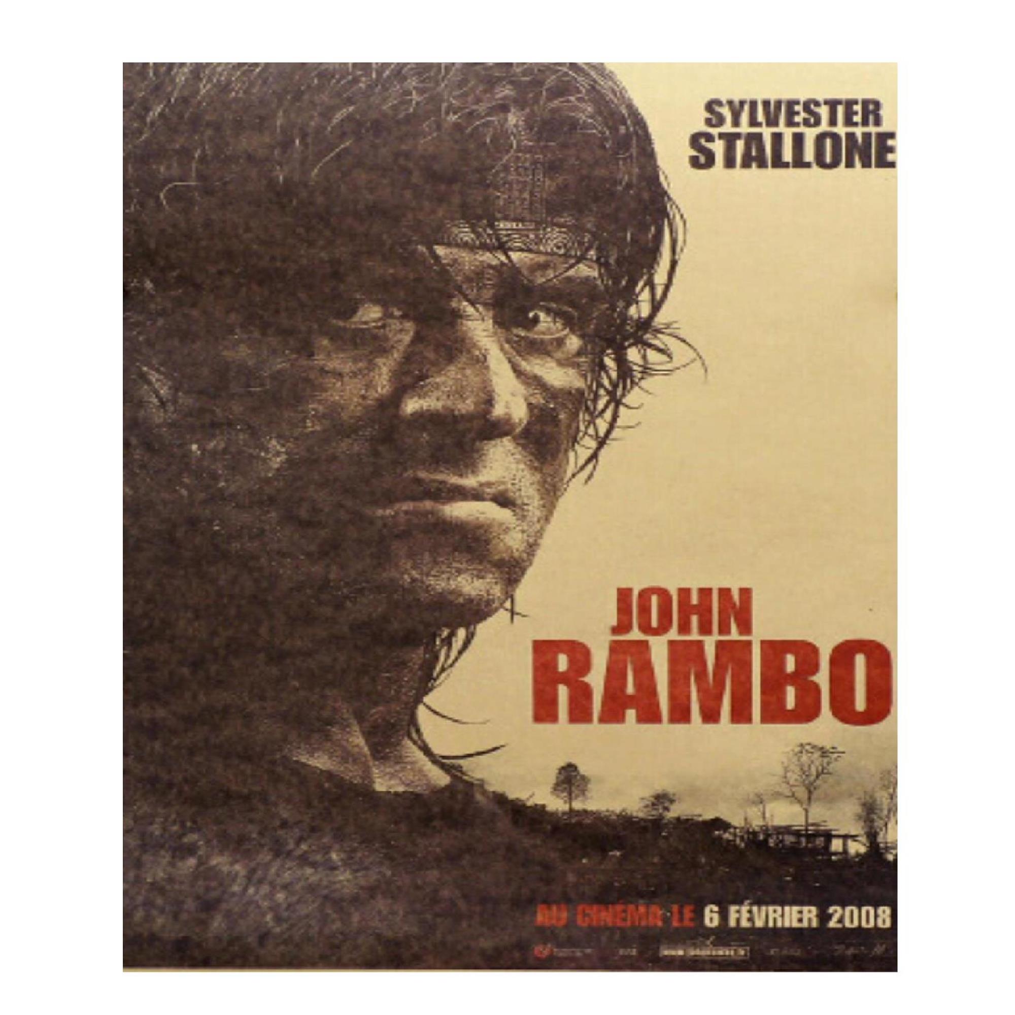 Poster di John Rambo film cinema locandina stampa parete 50 x 35 cm s stallone
